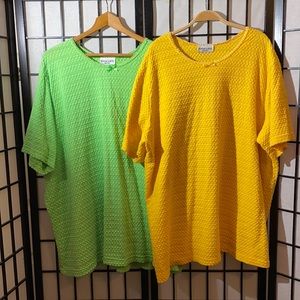 (2) Jenna Lane Tops 4X-no size tags